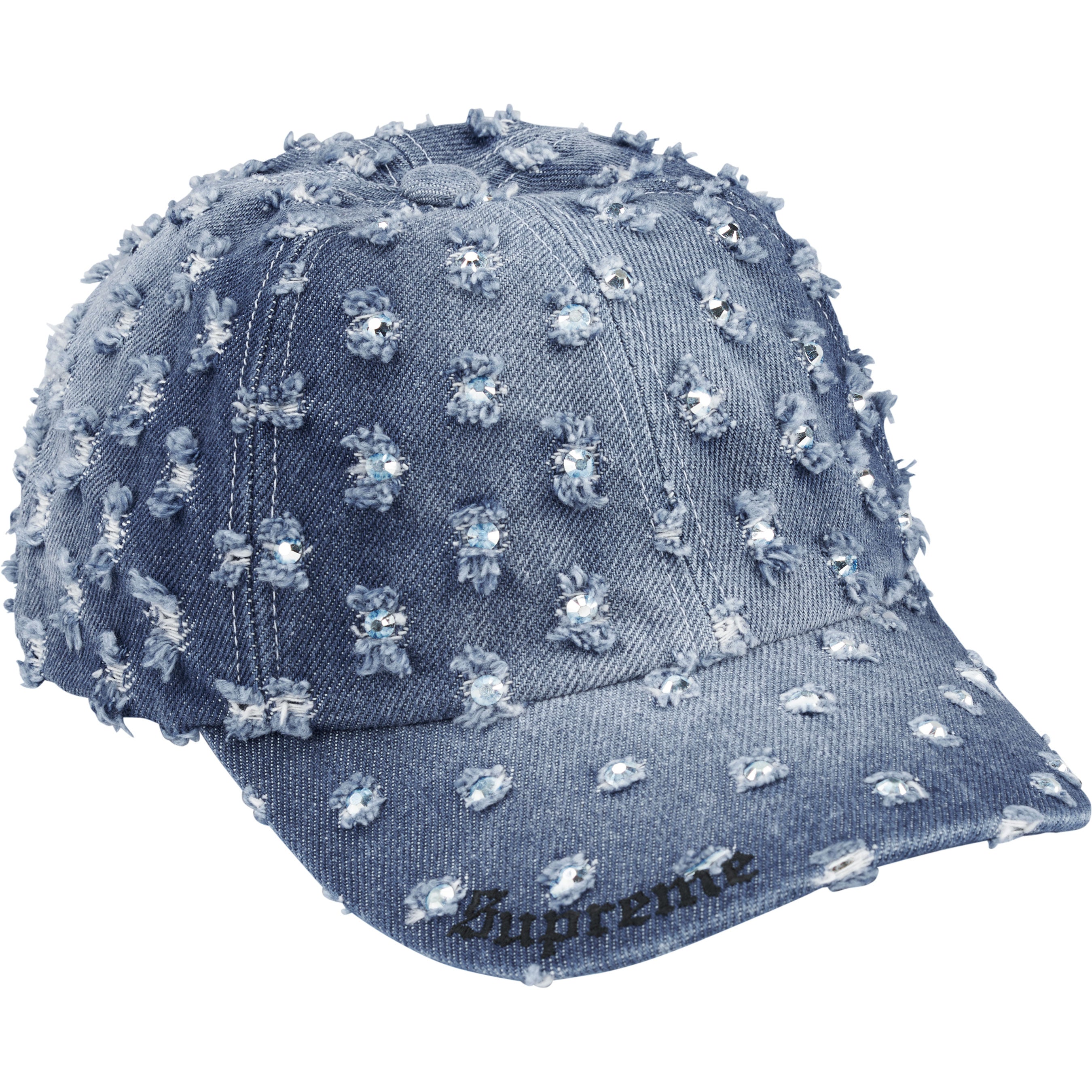 Hole Punch Rhinestone Denim 6-Panel view 3